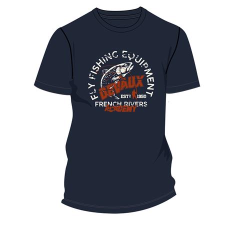 Short Sleeved Men's Tee Shirt Devaux Academy - Marine