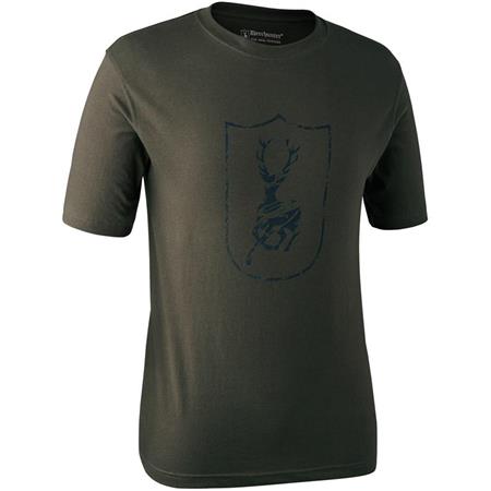 Short-Sleeved T-Shirt Deerhunter Logo Bouclier S/S Sycamore