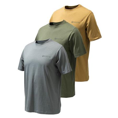 Short-Sleeved T-Shirt Man Beretta Set Of 3 Corporate Ts - Pack Of 3