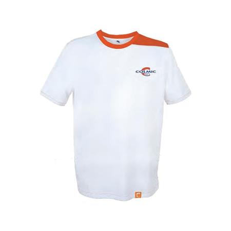 Short-Sleeved T-Shirt Man Colmic Blanc/Orange