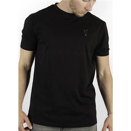 Short-Sleeved T-Shirt Man Fox Khaki T-Shirt Black
