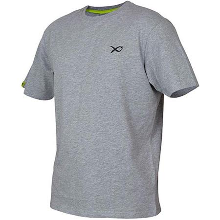 Short-Sleeved T-Shirt Man Fox Matrix Minimal Grey Marl