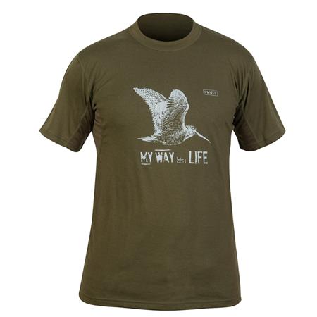 Short-Sleeved T-Shirt Man Hart Branded Khaki Woodcock