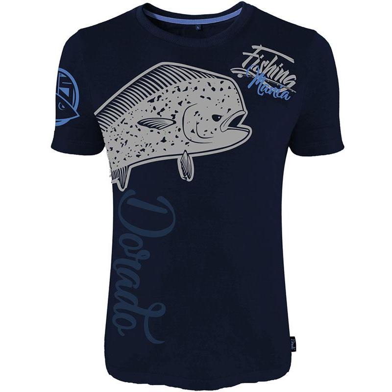 Hotspot Design T-Shirt Fishing Mania Dorado XL Blue