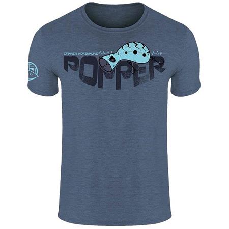 Short-Sleeved T-Shirt Man Hot Spot Design Popper Blue
