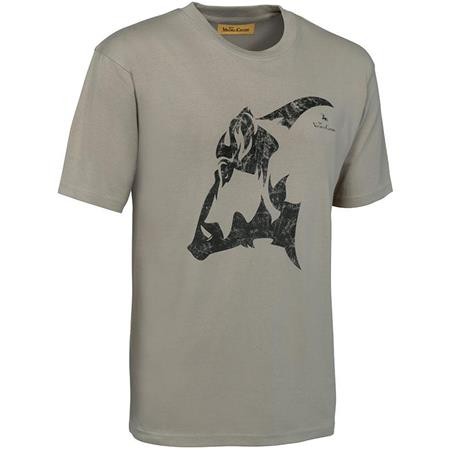 Short-Sleeved T-Shirt Man Prints Ligne Verney-Carron Brown