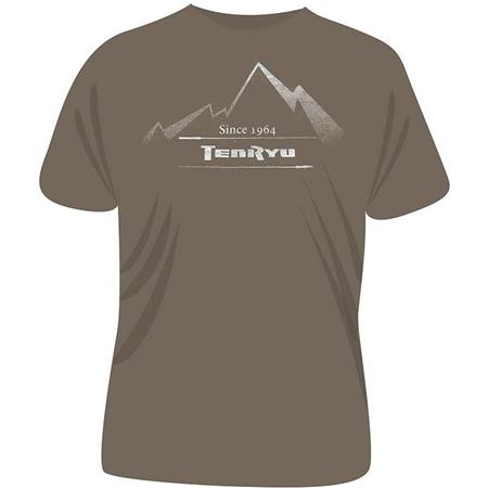 Short-Sleeved T-Shirt Man Tenryu Mountain Sand Khaki