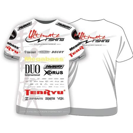 Short-Sleeved T-Shirt Man Ultimate Fishing Competition White
