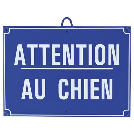 Signaalbord Januel Attention Au Chien - Bleu