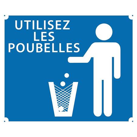 Signalisationsplatte Europ Arm Utilisez Les Poubelles