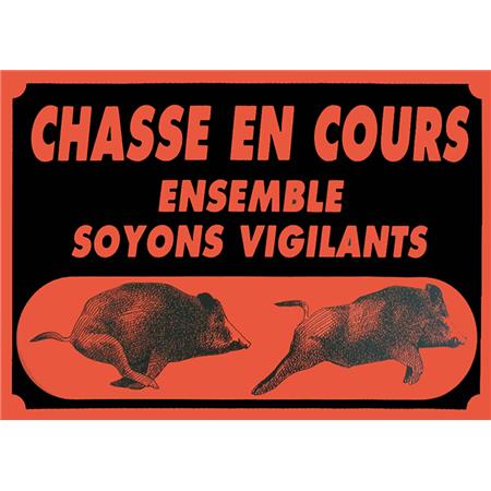 Signalisierungspanneau Europ Arm Attention Chasse En Cours