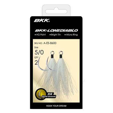 SINGLE HOOK BKK LONE DIABLO BT WHITE