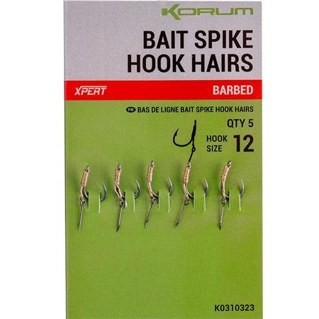 SINGLE HOOK KORUM BAIT SPIKE HOOK HAIRS
