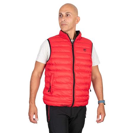 SLEEVELESS JACKET FOR MEN - BLACK/RED FOX RAGE PRO SERIES REVERSIBLE LIGHTWEIGHT QUILTED GILET - NOIR/ROUGE