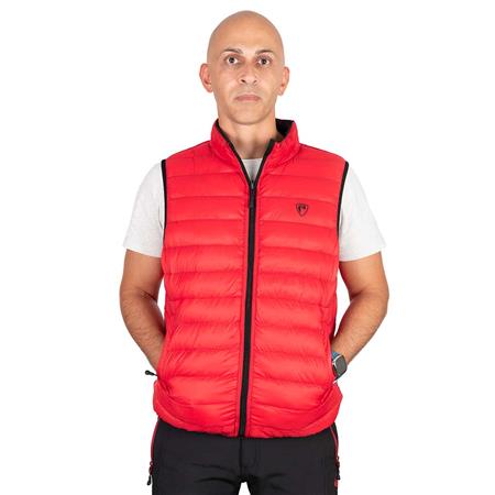 SLEEVELESS JACKET FOR MEN - BLACK/RED FOX RAGE PRO SERIES REVERSIBLE LIGHTWEIGHT QUILTED GILET - NOIR/ROUGE