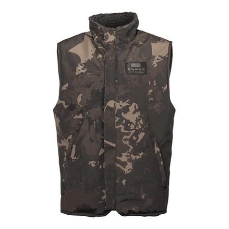 Sleeveless Men's Fleece - Camo Nash Zero Tolerance Sherpa Fleece Reversible Body Warmer - Camo