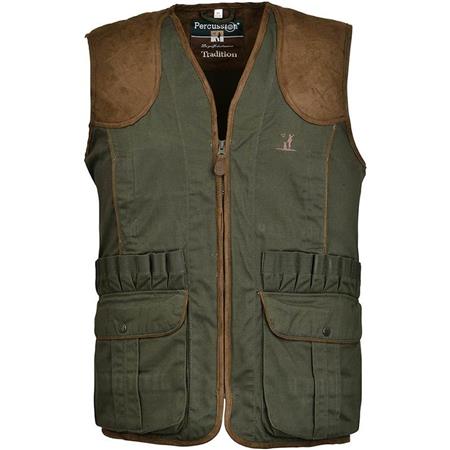 Sleeveless Vest Man Percussion Tradition Embroidered Green