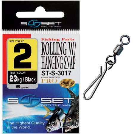 Snap Swivel Sunset Rolling W / Hanging Snap St-S-3017 - Pack Of 6