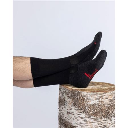 SOCKS PINEWOOD TREKKING MERINO - NOIR/GRIS