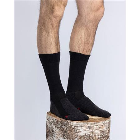 SOCKS PINEWOOD TREKKING MERINO - NOIR/GRIS