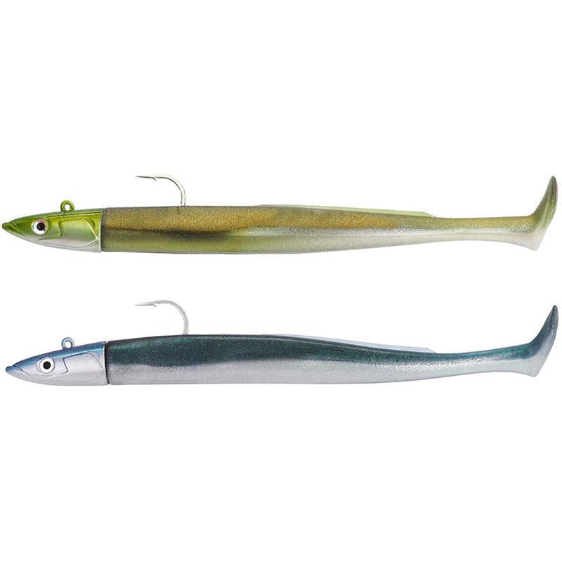 Soft lure kit pre rigged fiiish double combo crazy paddle tail 150 + jig  head off 