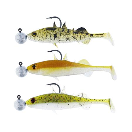 SOFT LURE KIT WITH ARMEDHOOK WESTIN STANLEY THE STICKLEBACK SHADTAIL R 'N R - 5.5CM - PACK OF 3