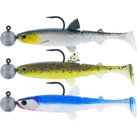 SOFT LURE KIT WITH HOOK WESTIN HYPOTEEZ SHADTAIL R 'N R - 6.5CM - PACK OF 3