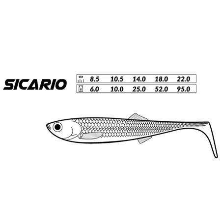 SOFT LURE MIKADO SICARIO - 22CM