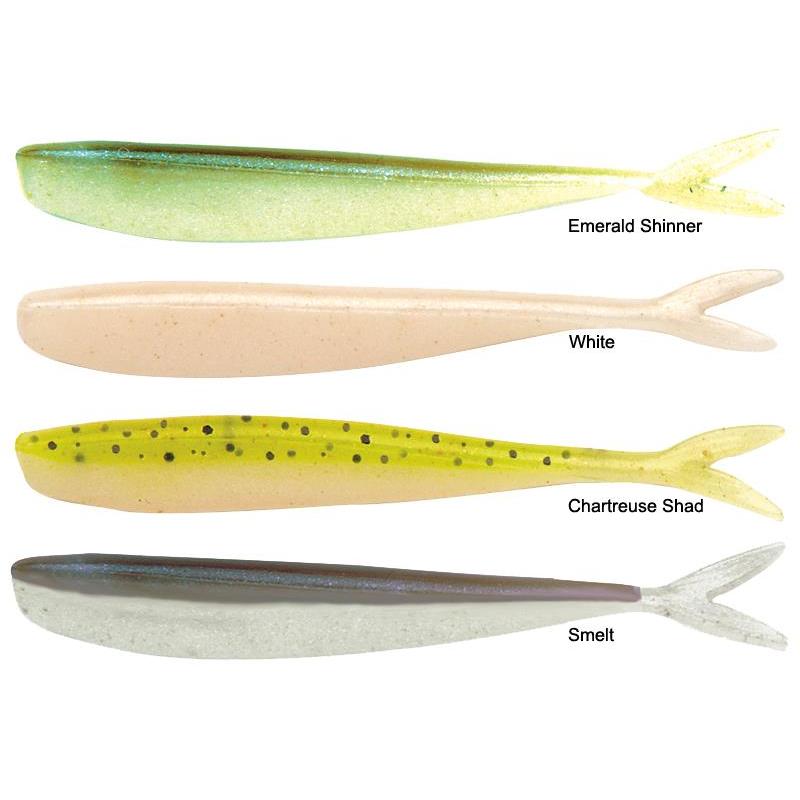 6/" YELLOW CHARTREUSE Saltwater Shad// 10 per pack
