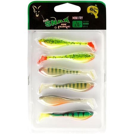 Soft Lure Pack Fox Rage Mini Fry Mixed Colour