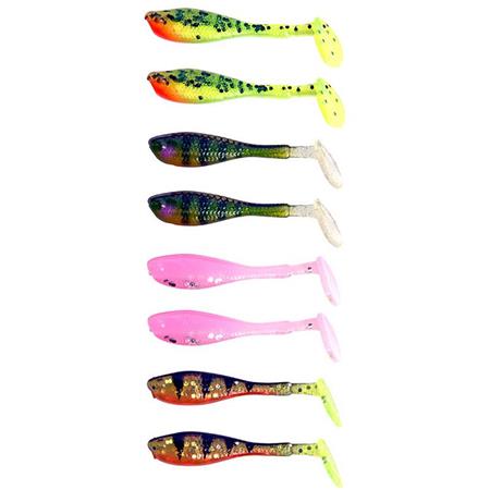 Soft Lures Kit Fox Rage Micro Fry Tail Uv Mixed Colour