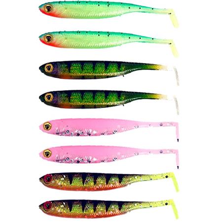 SOFT LURES KIT FOX RAGE MICRO TIDDLER FAST TAIL UV MIXED COLOUR