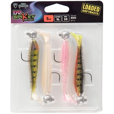 Soft Lures Kit Fox Rage Spikey Loaded Uv Mixed Colour Packs