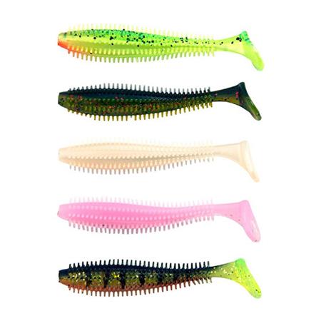 Soft Lures Kit Fox Rage Spikey Shad Uv Mixed Colour