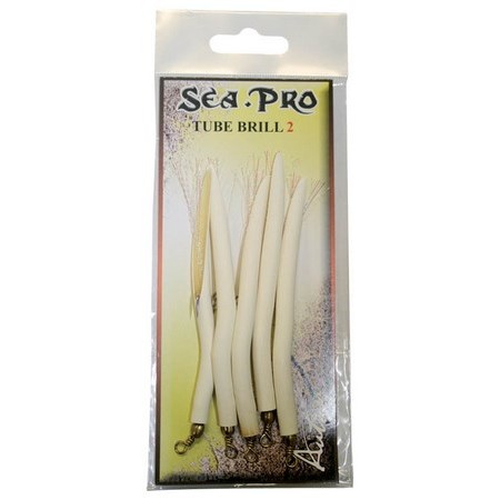 Softbait Autain Tube Brill Hvid - Pakke Med 5