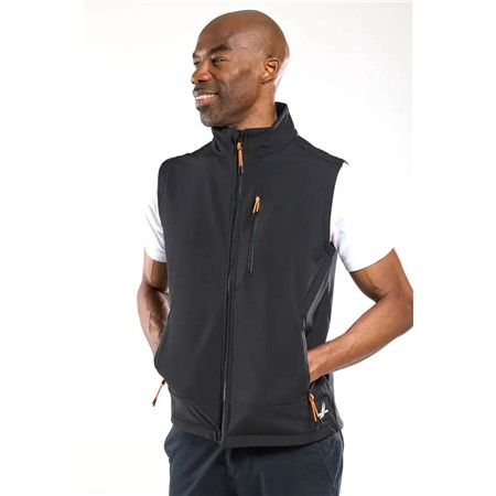 SOFTSHELL ÄRMELLOSE HERREN BERMUDES SEASALT - SCHWARZ