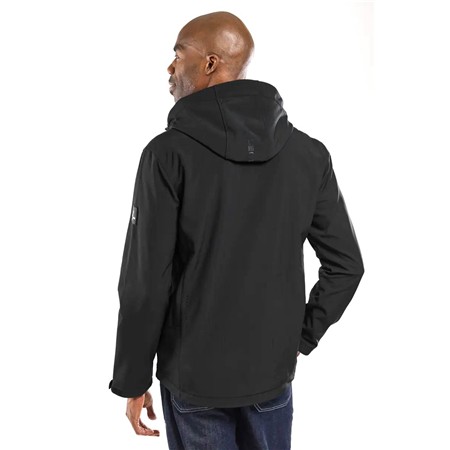 SOFTSHELL HEREN BERMUDES MET CAPUCHON SEABOARD - ZWART