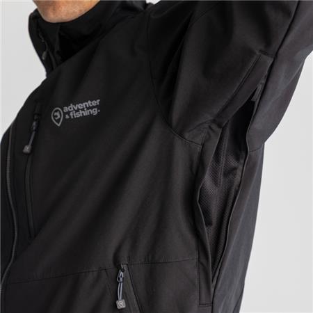 SOFTSHELL MAN - ZWART ADVENTER & FISHING JACKET