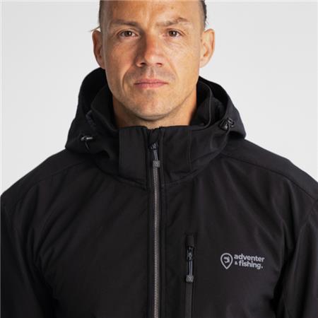 SOFTSHELL MAN - ZWART ADVENTER & FISHING JACKET