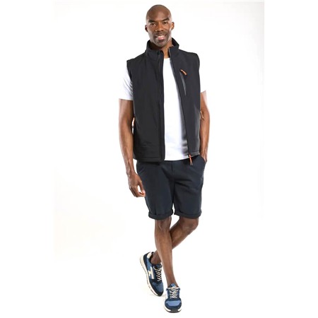 SOFTSHELL SANS MANCHE HOMME BERMUDES SEASALT - NOIR