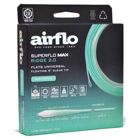 Soie Mouche Airflo Superflo Max Ridge 2.0 Flats Universal Clear Tip Fly Line