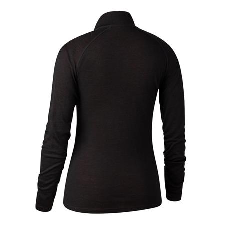 SOUS VÊTEMENT FEMME DEERHUNTER LADY QUINN MERINO ½-ZIP MAILLOT DE CORPS - NOIR