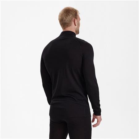 SOUS-VÊTEMENT HOMME DEERHUNTER MAILLOT DE CORPS DEMI-ZIPPÉ QUINN MERINO - BLACK OAK