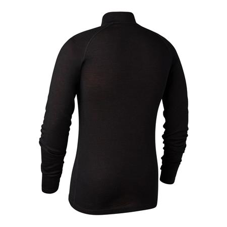 SOUS-VÊTEMENT HOMME DEERHUNTER MAILLOT DE CORPS DEMI-ZIPPÉ QUINN MERINO - BLACK OAK