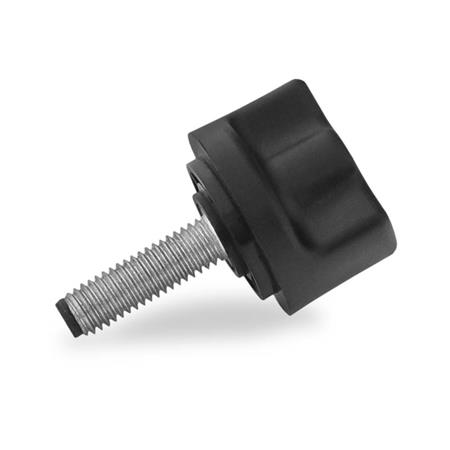 Spændeknap Tubertini Screw Knob Plastic Top Hx36