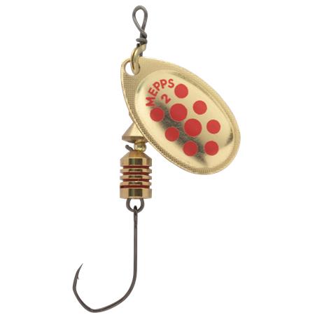 Spinner Mepps Aglia Einfacher Haken Gold Rote Spitze