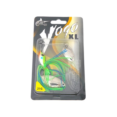 Spinnerbait Powerline Jig Power Yogo Xl - 21G - Green White
