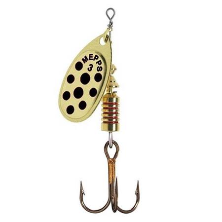 Spinning Spoon Mepps Aglia Gold With Black Dots