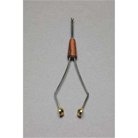 Spool Holder Fly Scene Ceramic M With A Wooden Handle