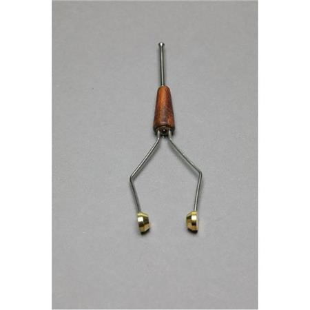 Spool Holder Fly Scene Ceramic L With A Wooden Handle